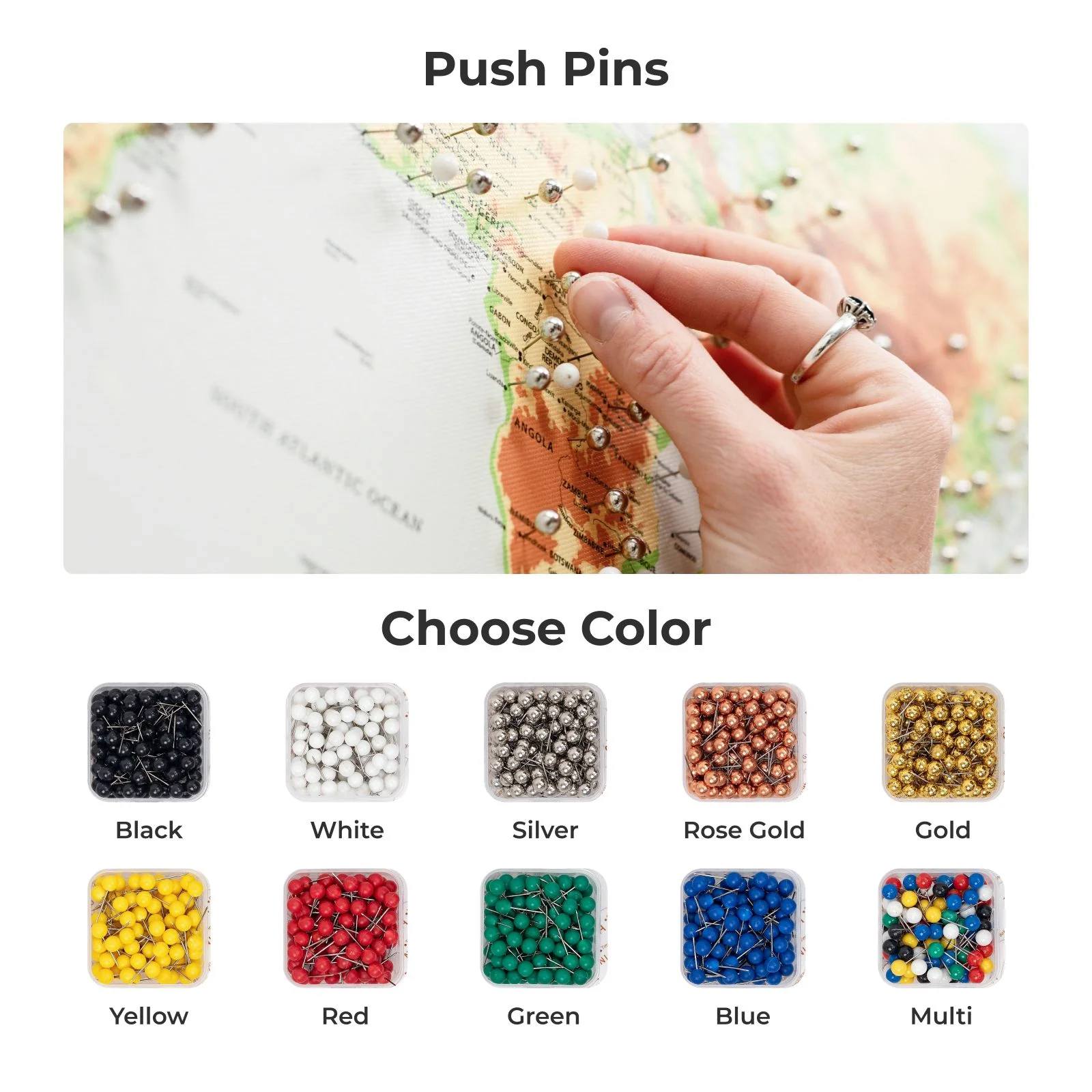 World Map on Canvas - Physical - Image 13