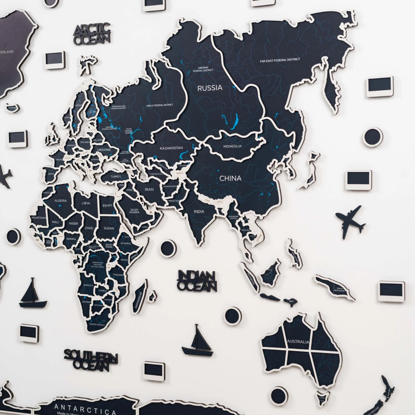 World Photo Map Midnight - Image 9