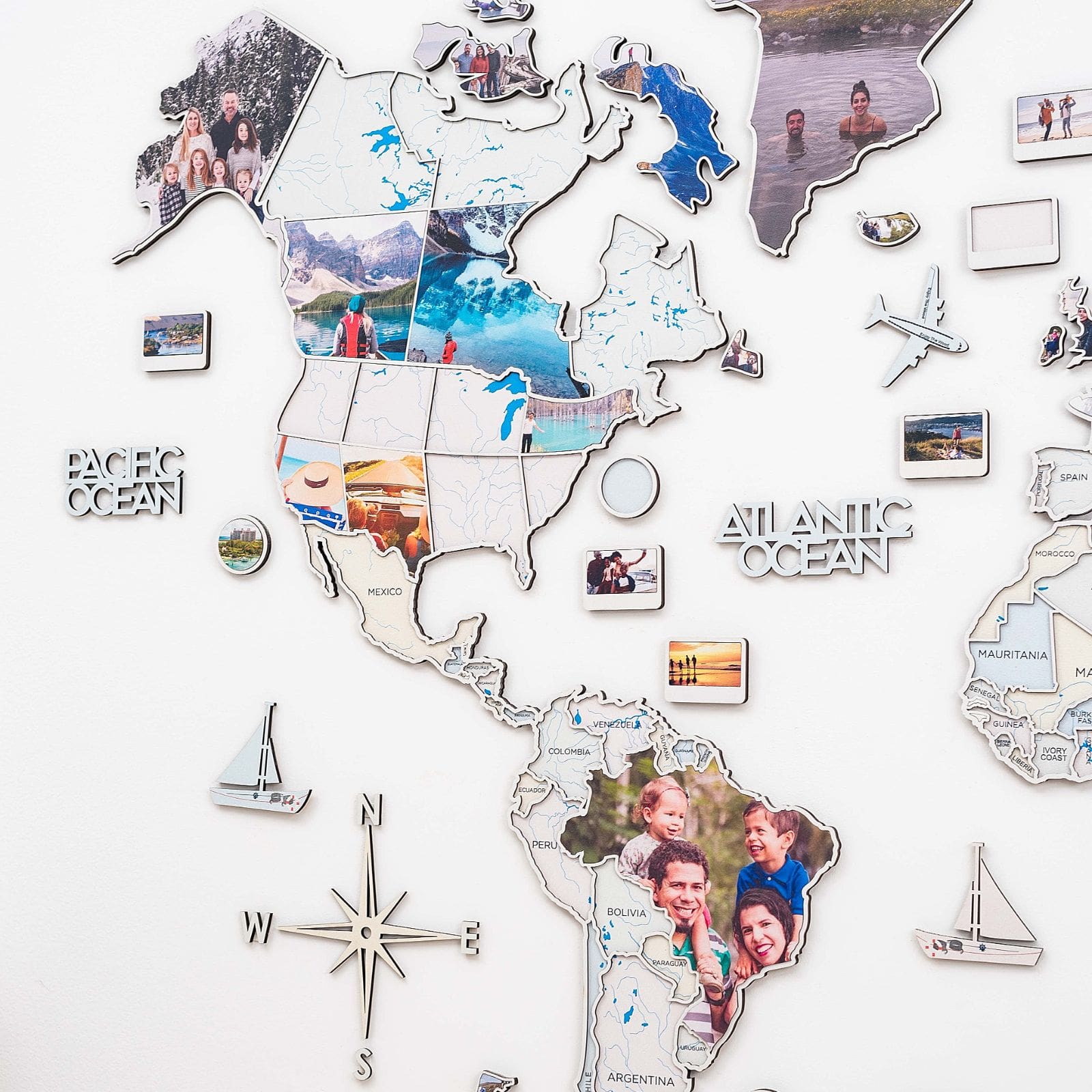 World Photo Map Pastel - Image 8